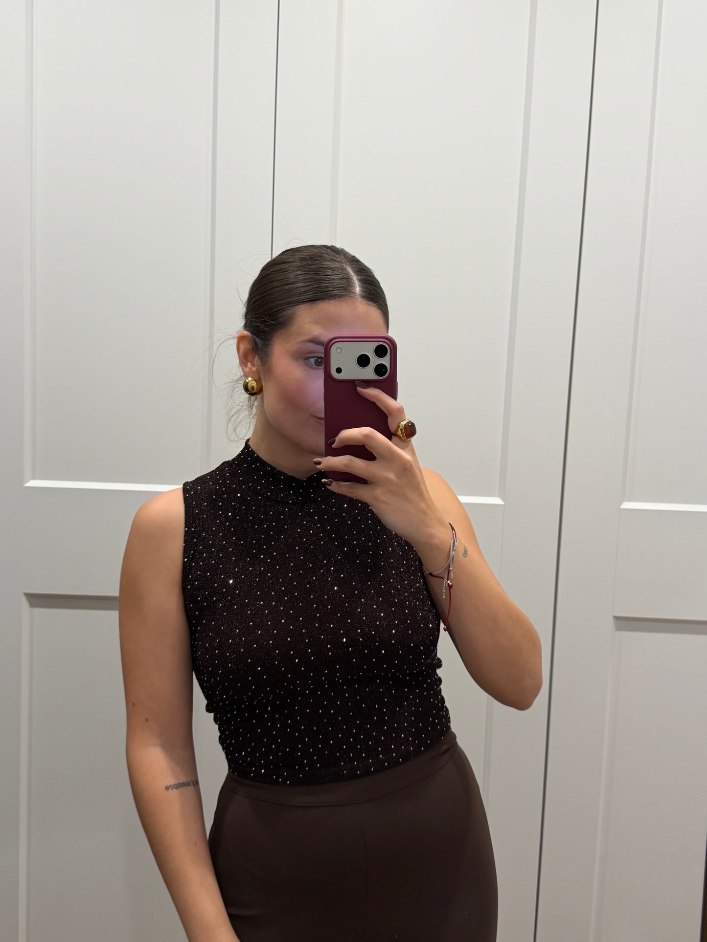 Top strass espalda descubierta