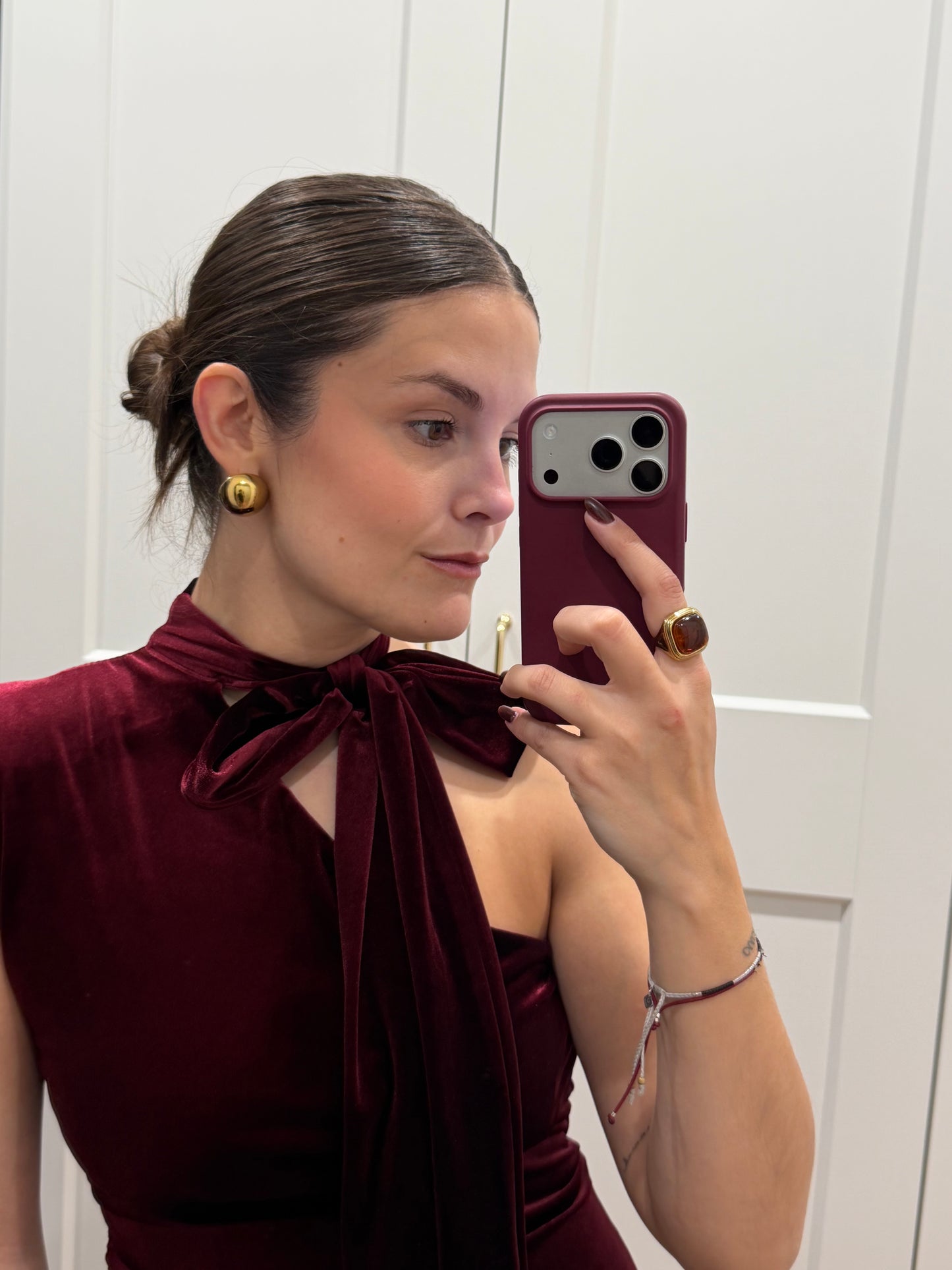 Vestido lazo terciopelo