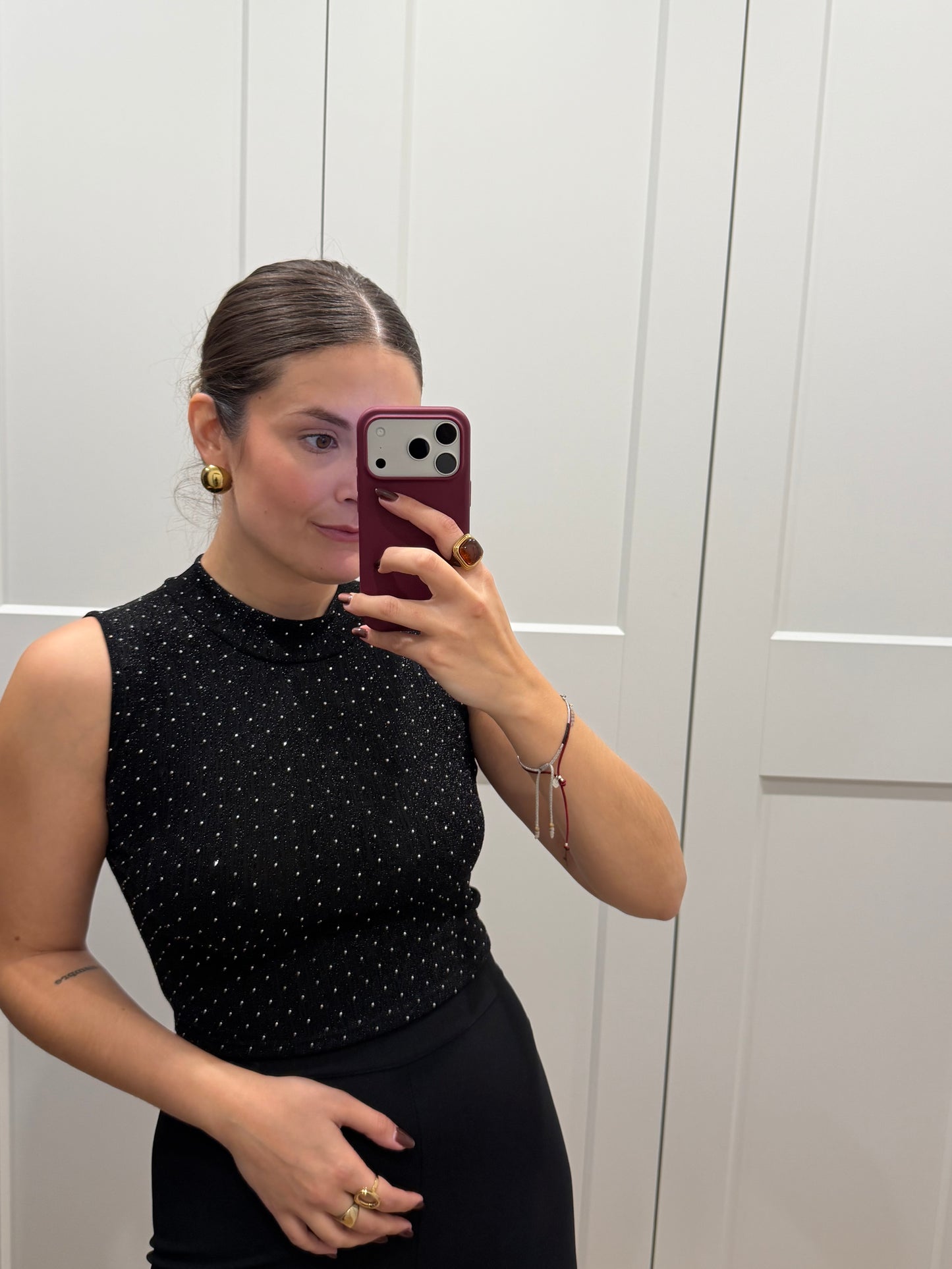 Top strass espalda descubierta