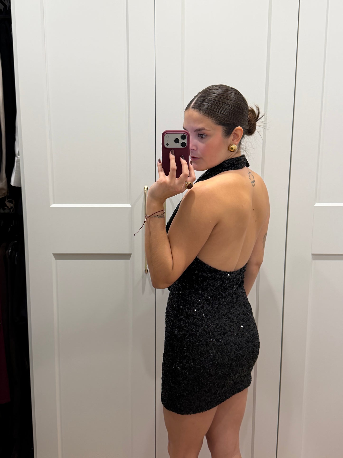 Vestido lentejuelas cascada