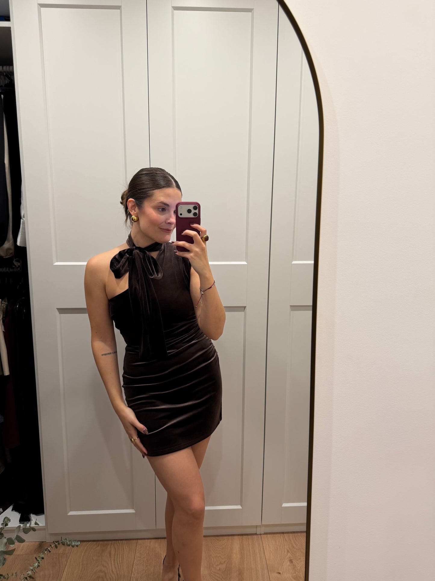 Vestido lazo terciopelo