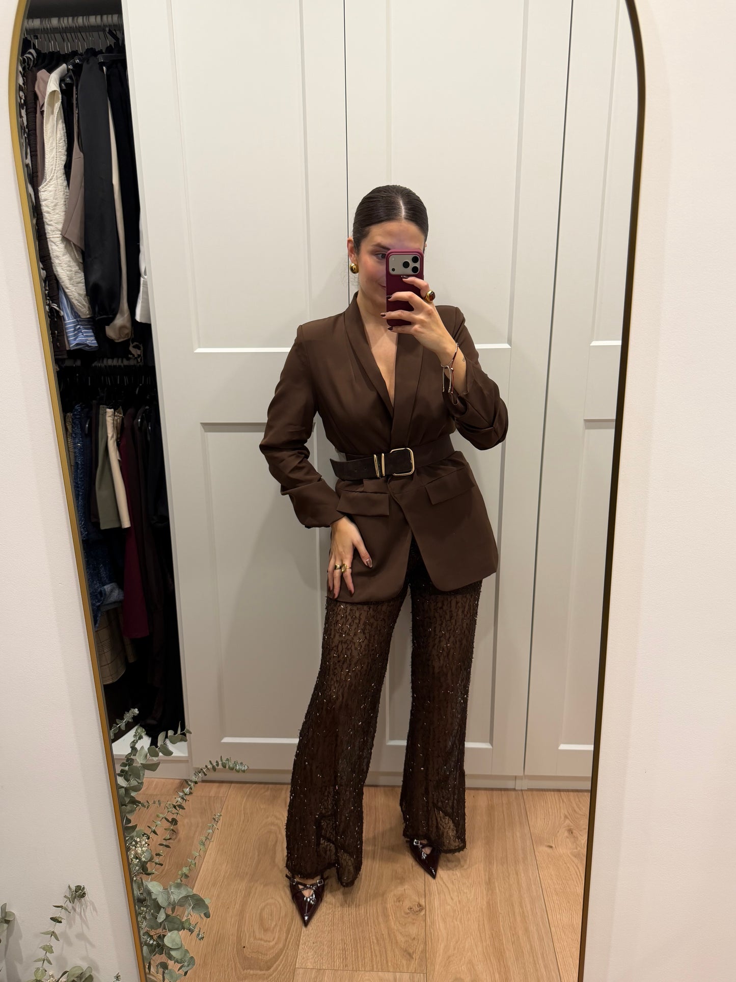 Blazer básica mangas fruncidas