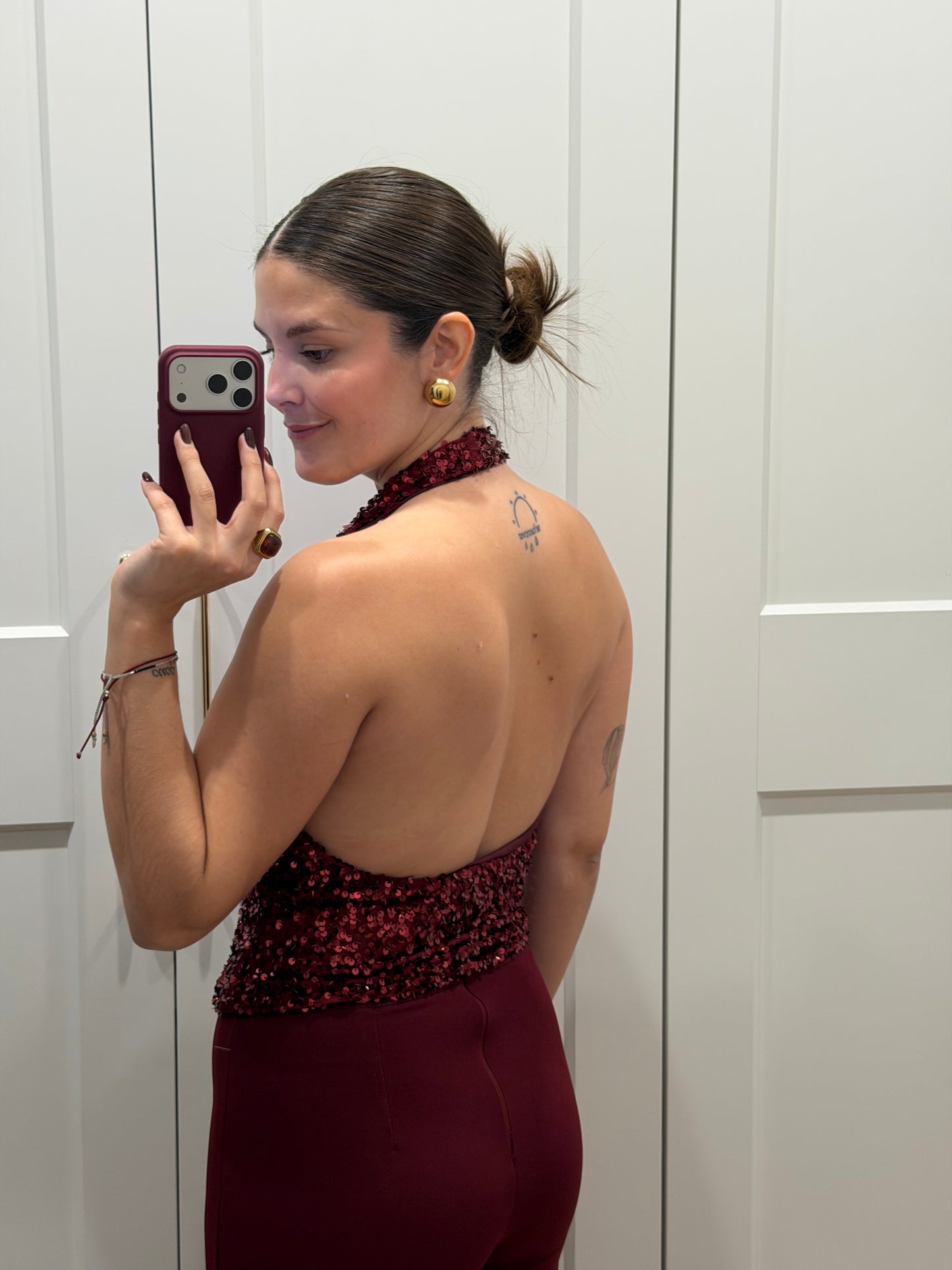 Top lentejuelas cascada