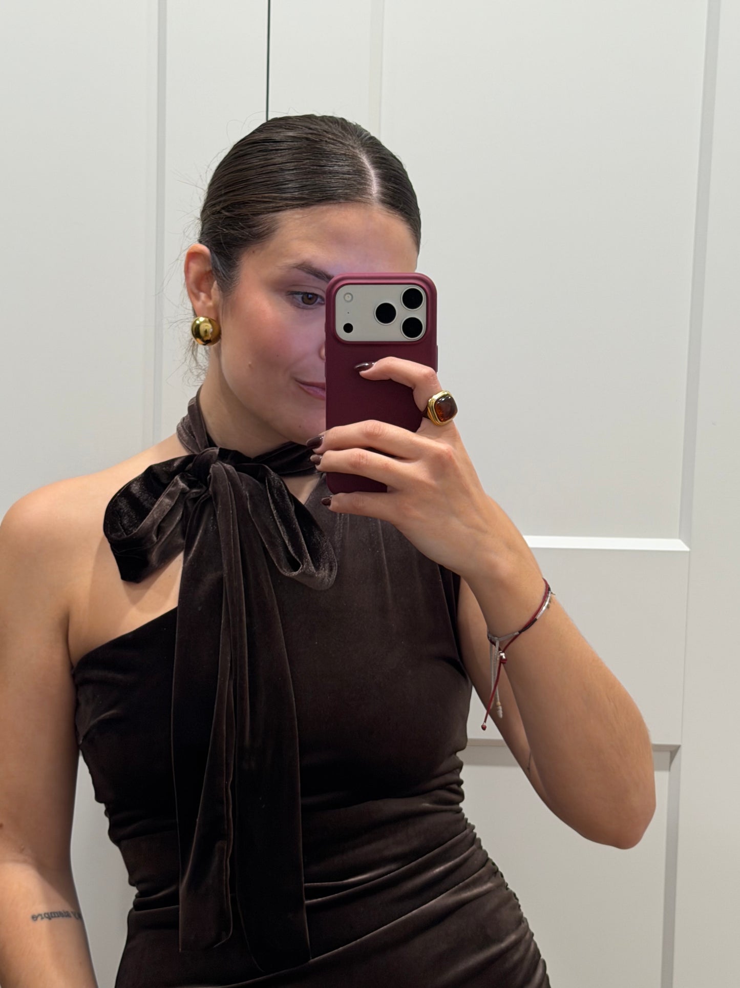 Vestido lazo terciopelo