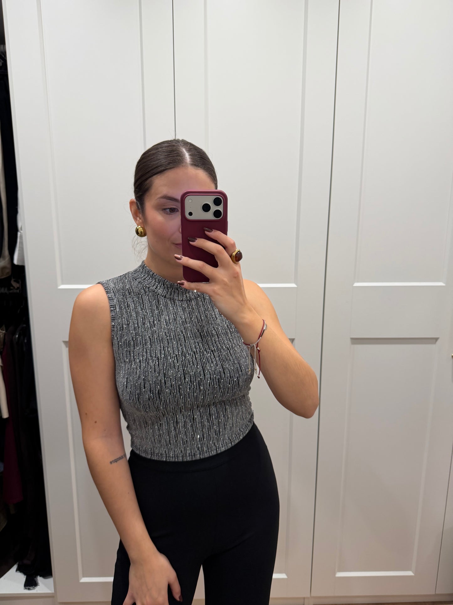 Top strass espalda descubierta