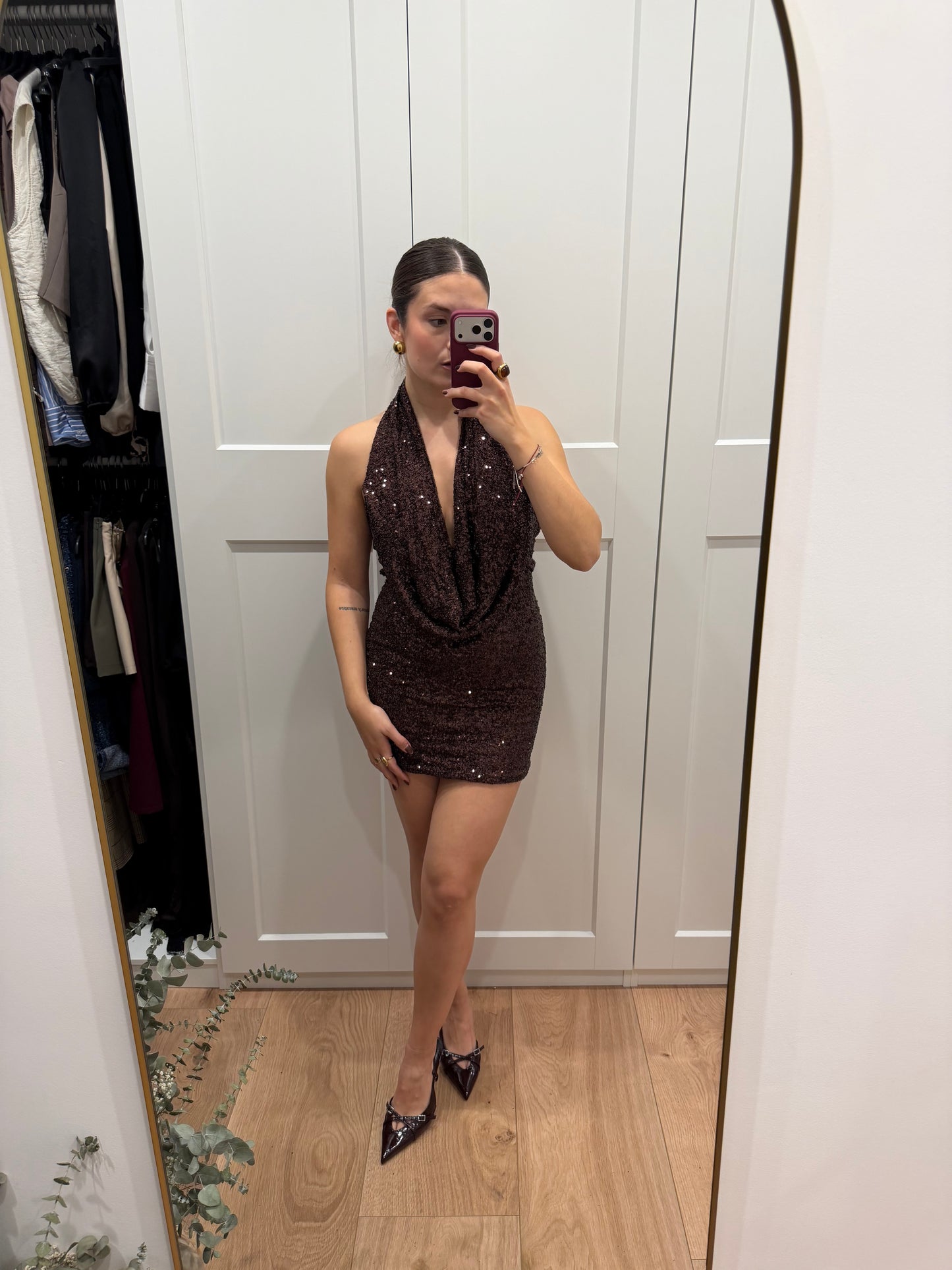 Vestido lentejuelas cascada