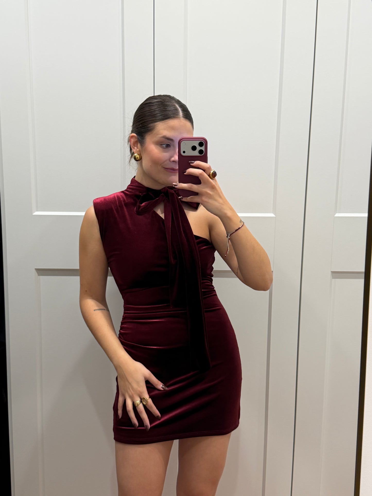 Vestido lazo terciopelo