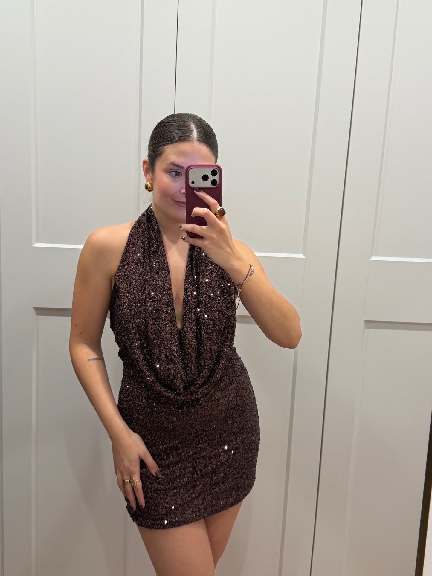 Vestido lentejuelas cascada