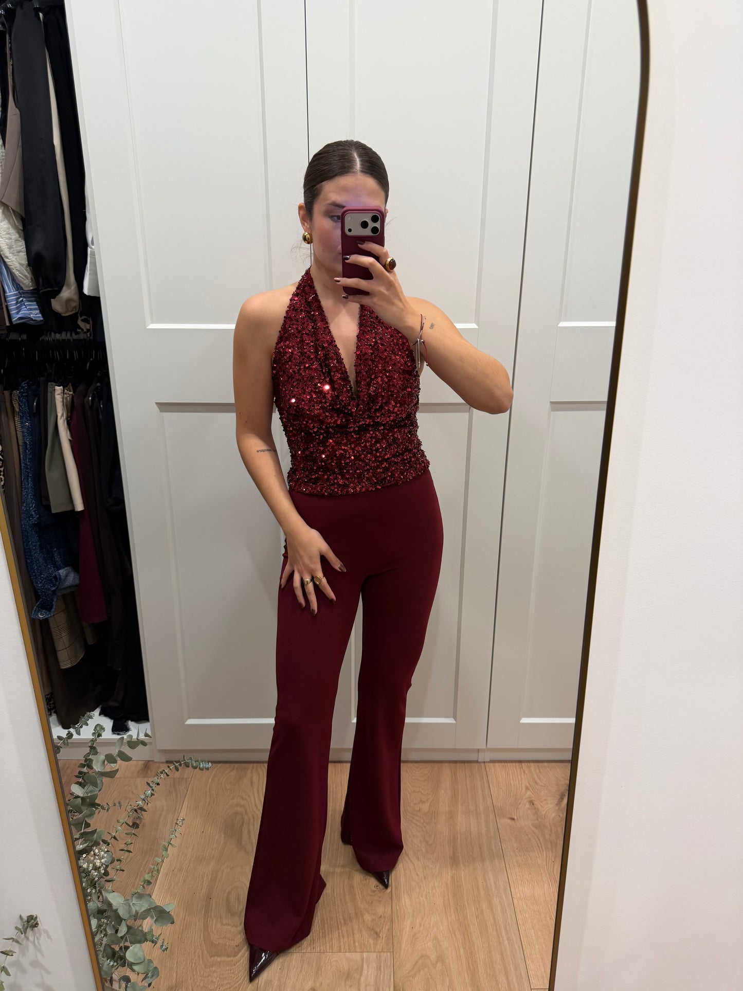 Top lentejuelas cascada