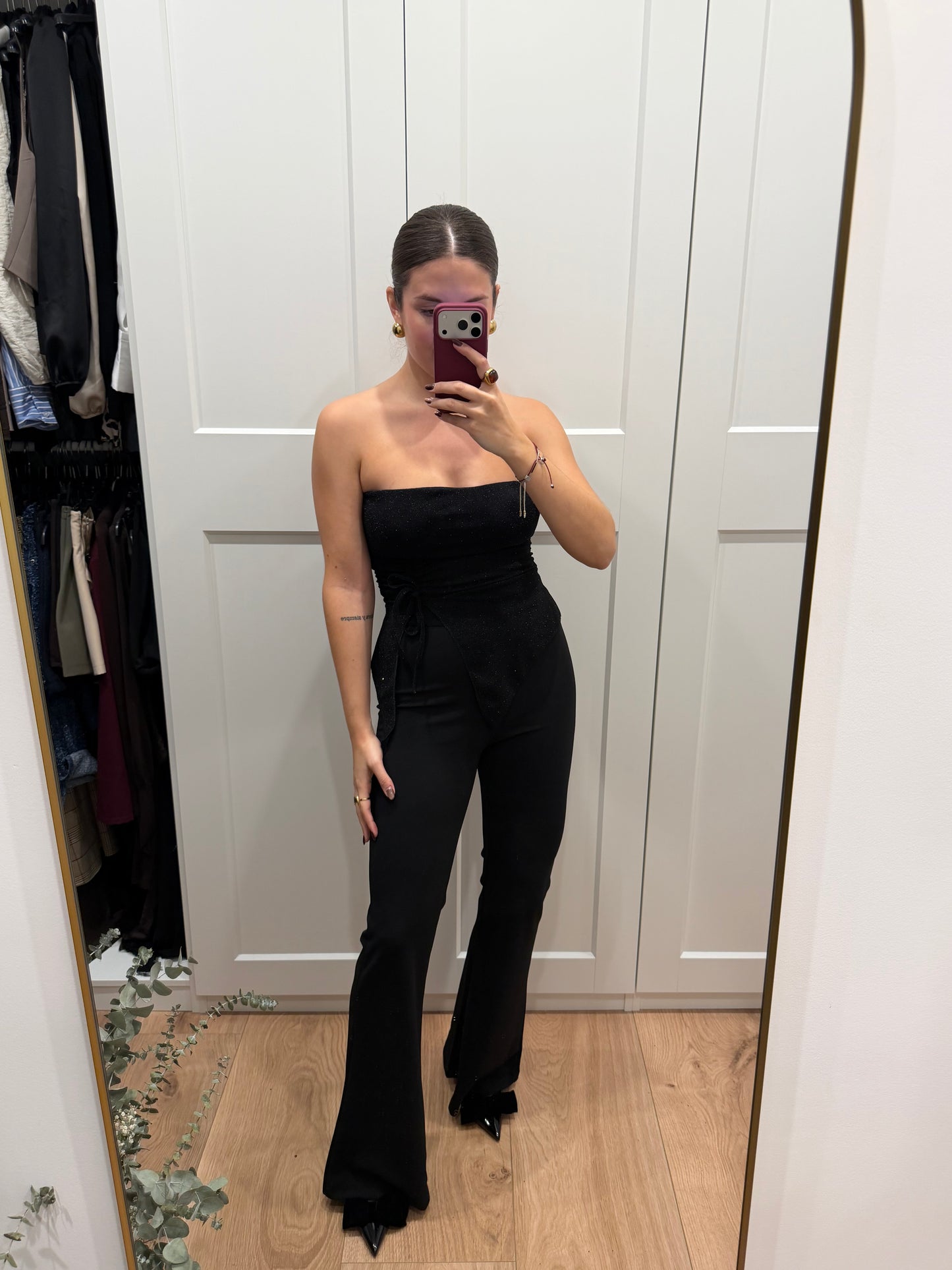 Camiseta lurex asimetrica