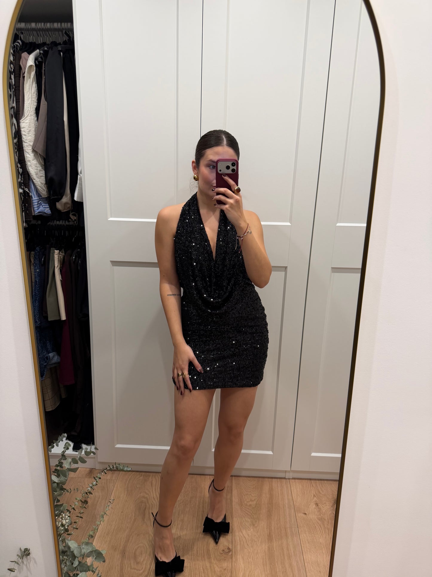 Vestido lentejuelas cascada